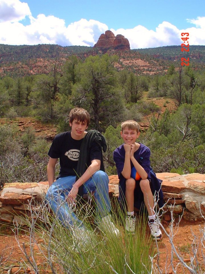The boys in Sedona, 2005