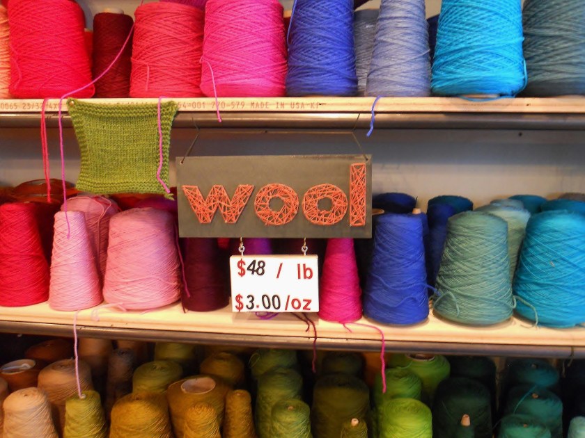 wool on shelf